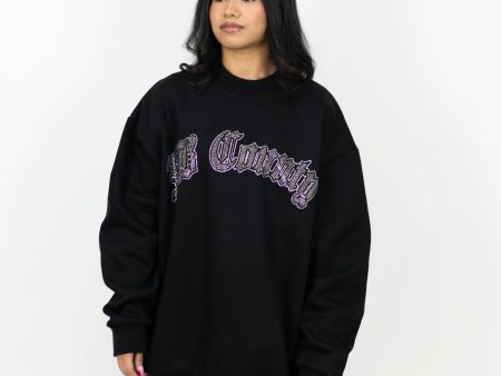 FB County 13oz Heavyweight Rhinestone Crew Neck For Cheap