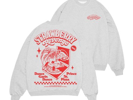 Strawberry Revenge - Grey Heather Crewneck Online now