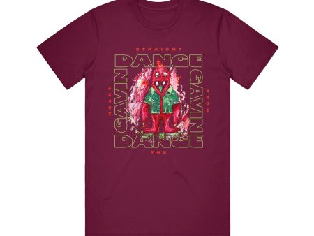 Straight From The Heart - Maroon T-Shirt For Sale