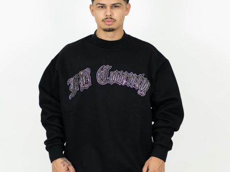 FB County 13oz Heavyweight Rhinestone Crew Neck For Discount