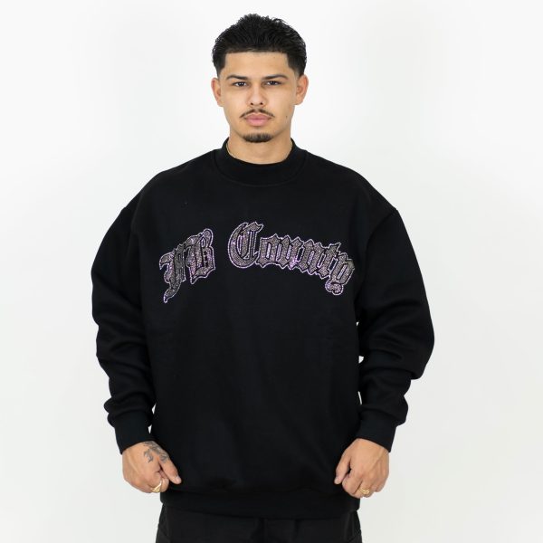 FB County 13oz Heavyweight Rhinestone Crew Neck For Discount