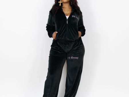 FB County Rhinestone Velour Tracksuit Discount