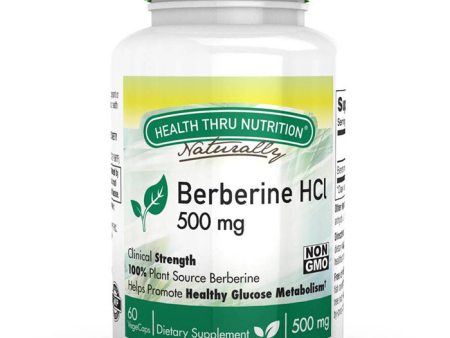 Berberine HCL 500 mg, Value Size, 120 VegeCaps, Health Thru Nutrition Fashion