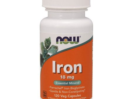 Iron 18 mg Ferrochel, 120 Vcaps, NOW Foods Online