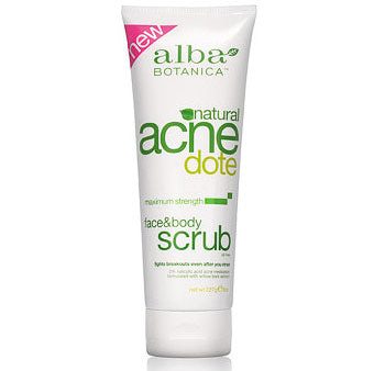 Natural Acnedote Face & Body Scrub, 8 oz, Alba Botanica Online Hot Sale