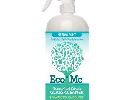 Eco-Me Glass Cleaner, Natural Plant Extracts, Herbal Mint, 32 oz Online Hot Sale