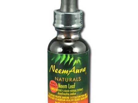 Neem Leaf 3X Concentration Liquid Herbal Extract, 1 oz, Neem Aura Fashion