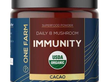 Daily 8 Mushroom Immunity Superfood Powder, 90 g, One Farm For Discount