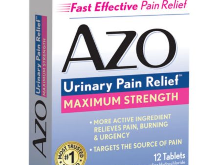 AZO Urinary Pain Relief Maximum Strength, 12 Tablets, i-Health, Inc. Discount