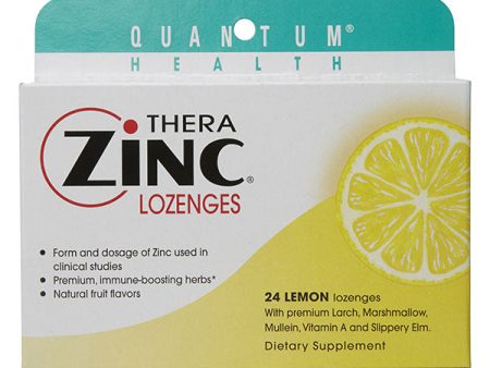 Thera Zinc Lozenges, Lemon, 24 loz, Quantum Health For Cheap