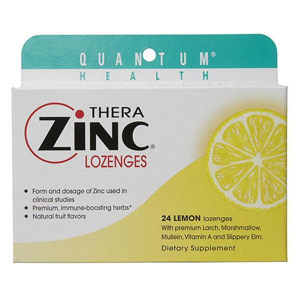 Thera Zinc Lozenges, Lemon, 24 loz, Quantum Health For Cheap