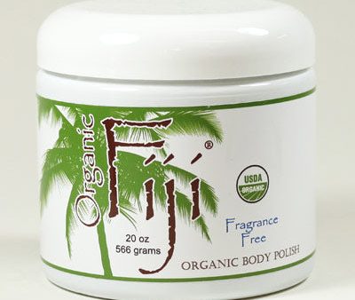 Fragrance Free Sugar Polish, Organic Coconut Oil Face & Body Polish, 20 oz, Organic Fiji Supply