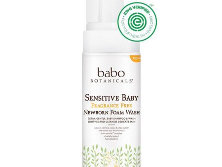 Sensitive Baby Fragrance Free Newborn Foam Wash, 9 oz, Babo Botanicals Fashion