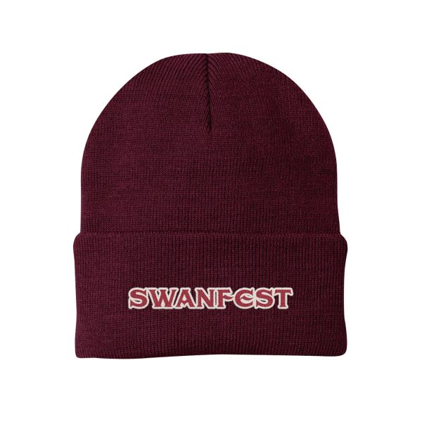 Logo Maroon Winter Beanie Fashion