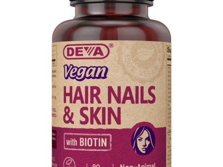 Vegan Hair, Nails & Skin with Biotin, 90 Tablets, Deva Nutrition Hot on Sale