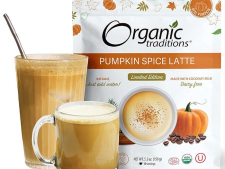 Pumpkin Spice Latte, Instant Coffee, 5.3 oz (150 g), Organic Traditions For Sale