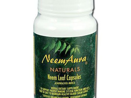 Neem Leaf Capsules, 60 Vegetarian Capsules, Neem Aura For Discount