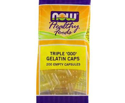 Gelatin Caps 000 - Empty Capsules, 200 gel caps, NOW Foods Sale