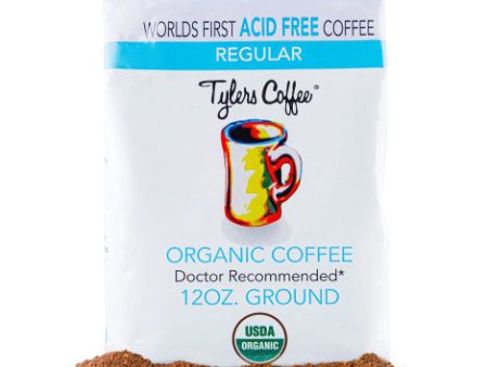 Organic Regular Ground Acid Free Coffee, 12 oz, Tylers Coffee Online Sale