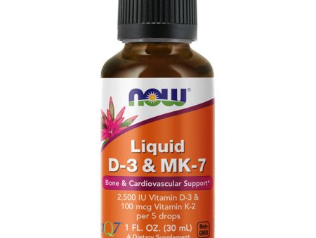 Liquid D-3 & MK-7, 1 oz, NOW Foods Online