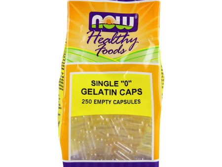 Empty Capsules Gelatin - Single 0, 250 Capsules, NOW Foods Hot on Sale