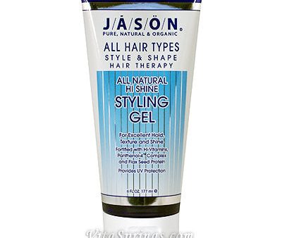 Hi-Shine Hair Styling Gel 6 oz, Jason Natural Fashion