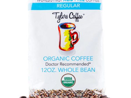 Organic Regular Whole Bean Acid Free Coffee, 12 oz, Tylers Coffee For Cheap