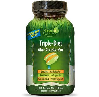 Triple-Diet Max Accelerator, Healthy Weight Loss, 72 Liquid Softgels, Irwin Naturals on Sale