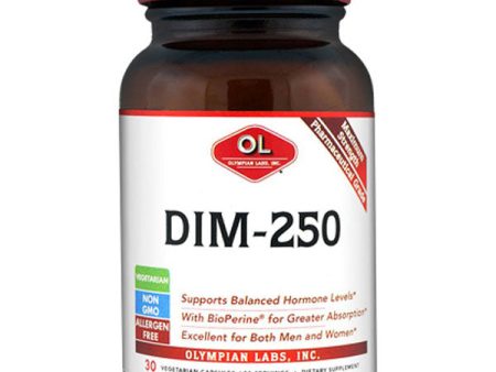 DIM 250 mg, 30 Vegetarian Capsules, Olympian Labs Supply