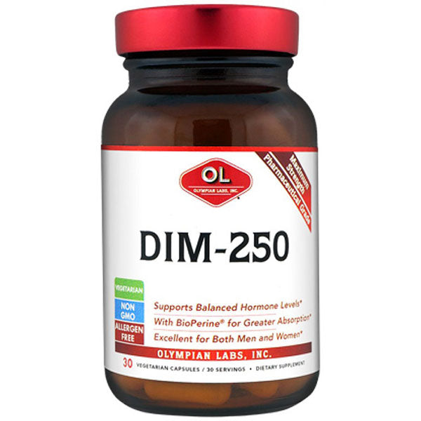 DIM 250 mg, 30 Vegetarian Capsules, Olympian Labs Supply