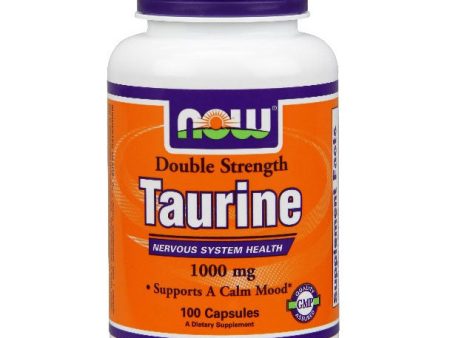 Taurine 1000mg 100 Caps, NOW Foods Discount