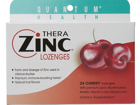 Thera Zinc Lozenges, Cherry, 24 loz, Quantum Health Supply