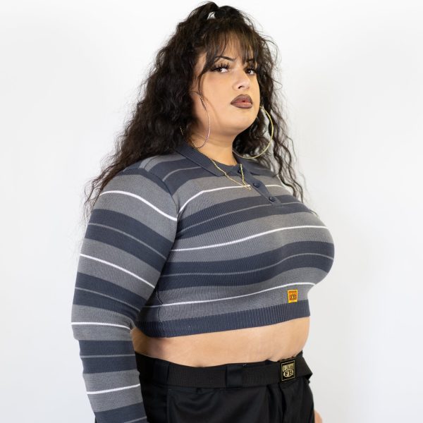 FB County Long Sleeve Charlie Brown Crop Top Online Hot Sale