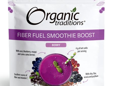 Fiber Fuel Smoothie Boost, Berry, 10.6 oz (300 g), Organic Traditions Sale