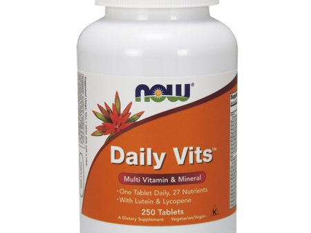 Daily Vits Multi Vitamin & Mineral, Value Size, 250 Tablets, NOW Foods Online now