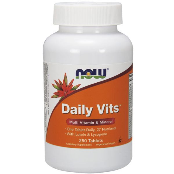 Daily Vits Multi Vitamin & Mineral, Value Size, 250 Tablets, NOW Foods Online now