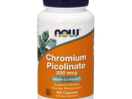 Chromium Picolinate 200 mcg, 100 Capsules, NOW Foods For Sale