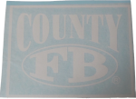 FB County Car Decals Black White Discount