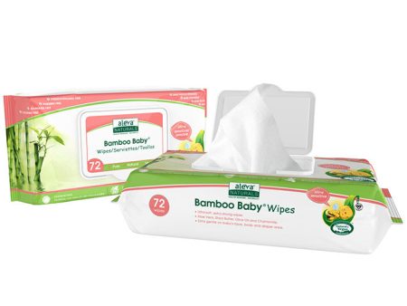 Bamboo Baby Sensitive Wipes, 72 Count, Aleva Naturals Hot on Sale