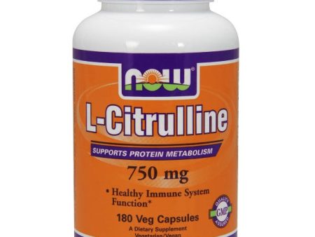 L-Citrulline 750 mg, 180 Capsules, NOW Foods For Cheap