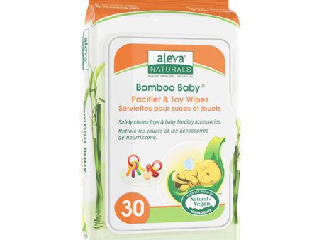 Bamboo Baby Pacifier & Toy Wipes, 30 Count, Aleva Naturals Hot on Sale