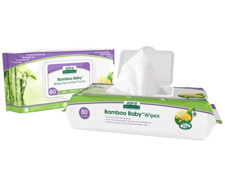 Bamboo Baby Wipes, 80 Count, Aleva Naturals Online now