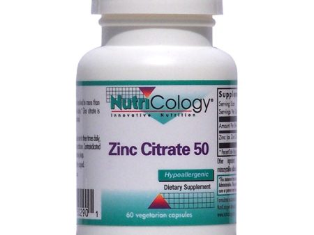 Zinc Citrate 50mg 60 caps from NutriCology Online Sale