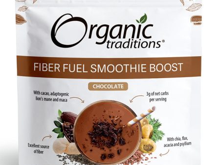 Fiber Fuel Smoothie Boost, Chocolate, 10.6 oz (300 g), Organic Traditions For Cheap