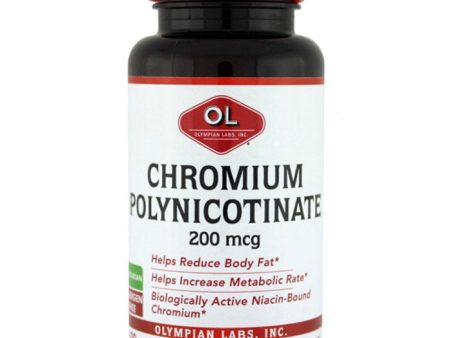 Chromium Polynicotinate ChromeMate 200mcg, 100 Capsules, Olympian Labs Hot on Sale