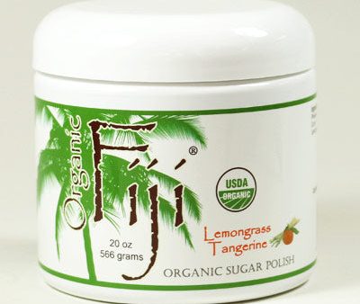 Lemongrass Tangerine Sugar Polish, Organic Coconut Oil Face & Body Polish, 20 oz, Organic Fiji Sale