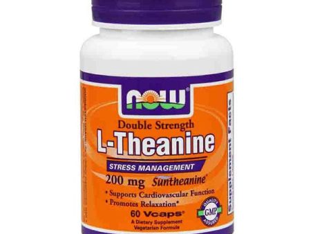 L-Theanine 200 mg Double Strength, 120 Veg Capsules, NOW Foods Fashion