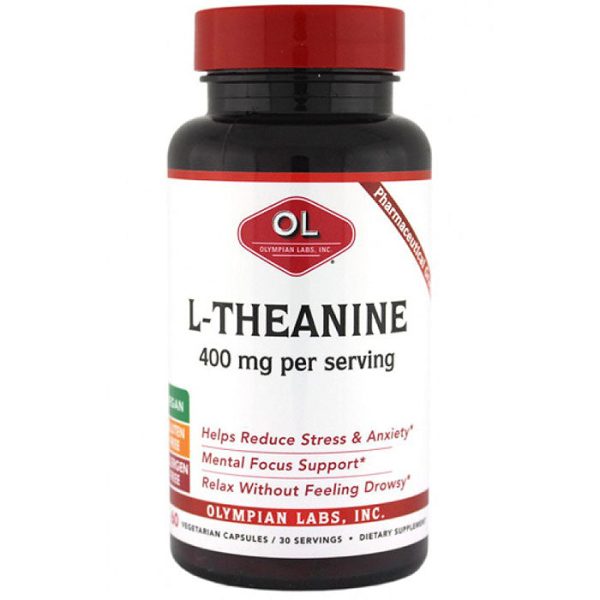 L-Theanine 200mg, 60 Capsules, Olympian Labs Hot on Sale