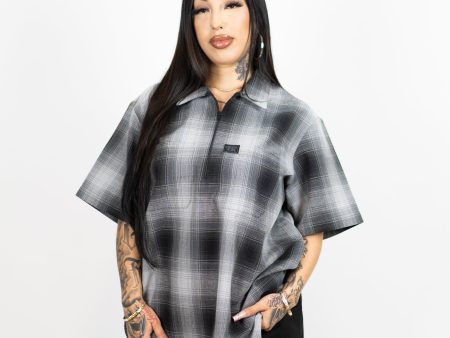 FB County Short Sleeve Checker Zip Shirt - Big & Tall Sizes Online now