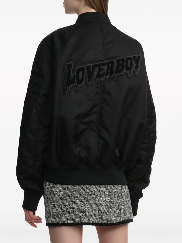 Logo-Appliqué Bomber Jacket For Cheap